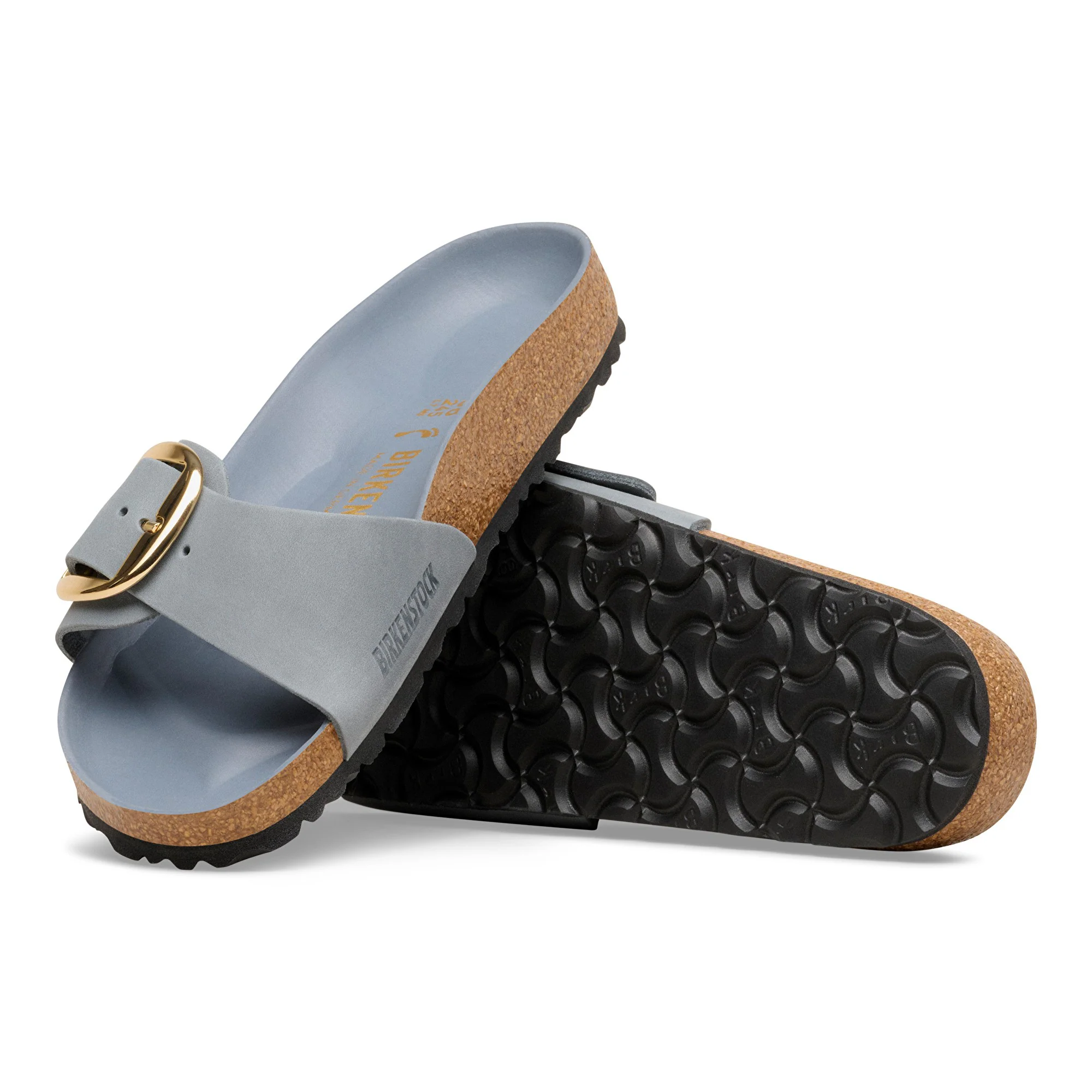 Madrid Big Buckle Natural Leather Oiled Basalt Gray - Image 2