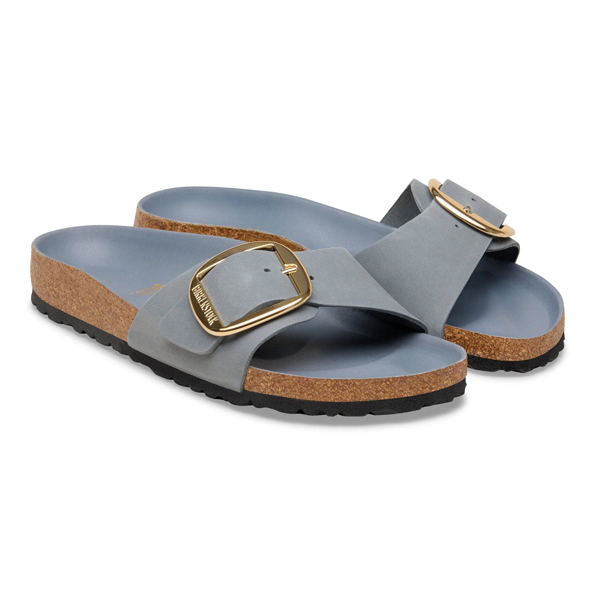 Madrid Big Buckle Natural Leather Oiled Basalt Gray - Image 5