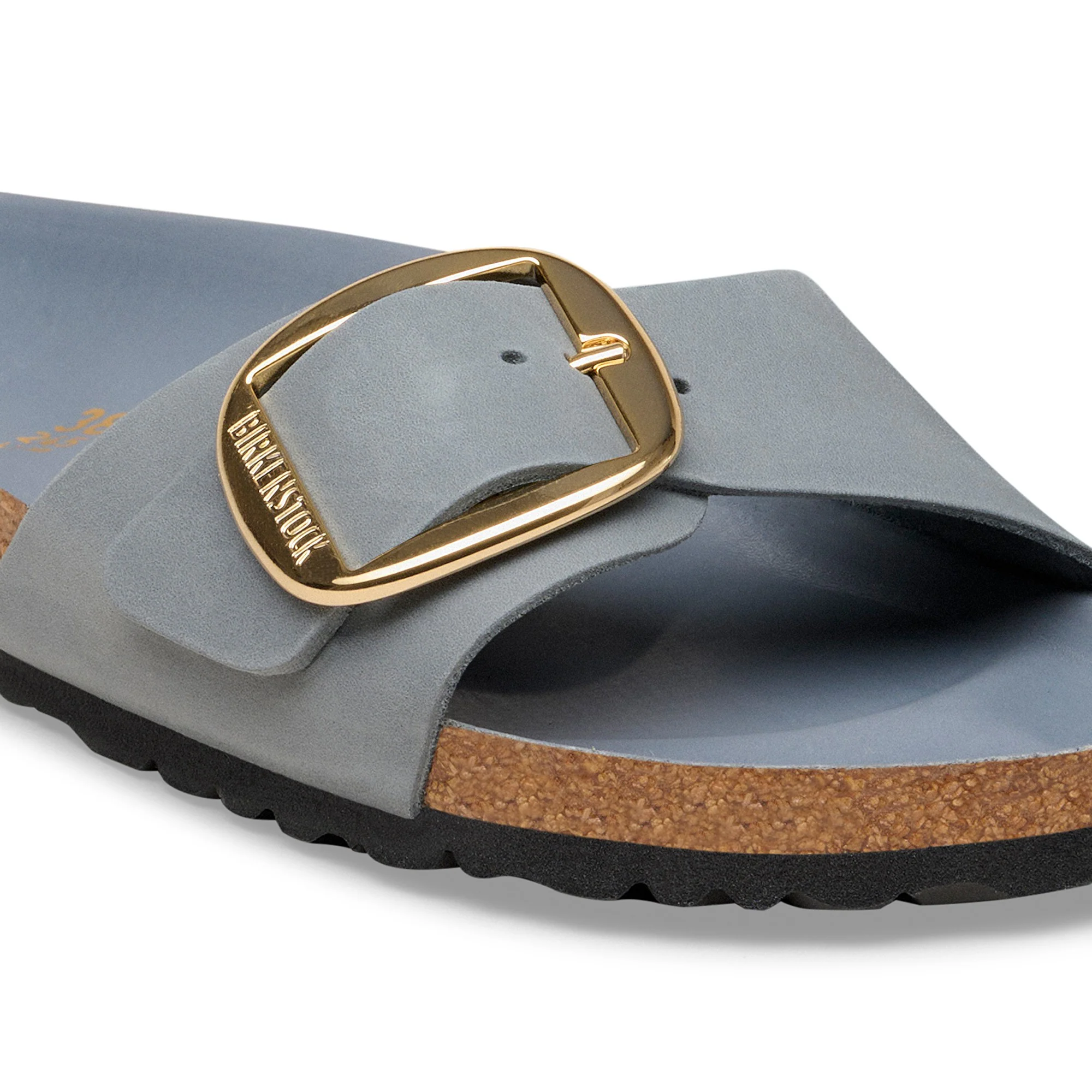 Madrid Big Buckle Natural Leather Oiled Basalt Gray - Image 7