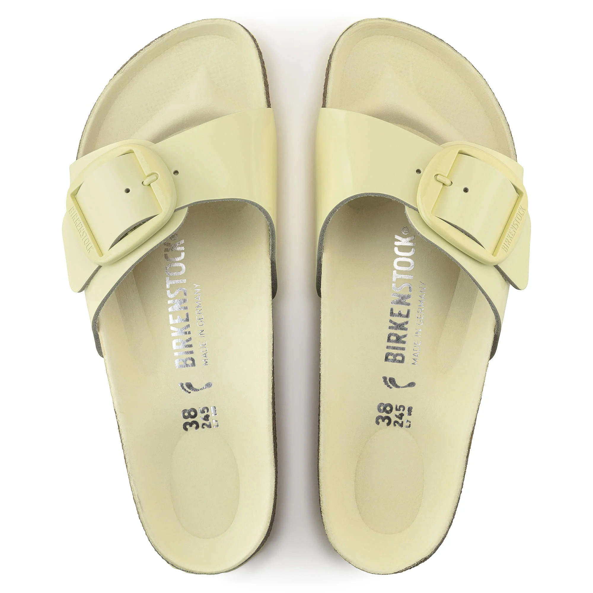 Madrid Big Buckle Natural Leather Patent - Image 3