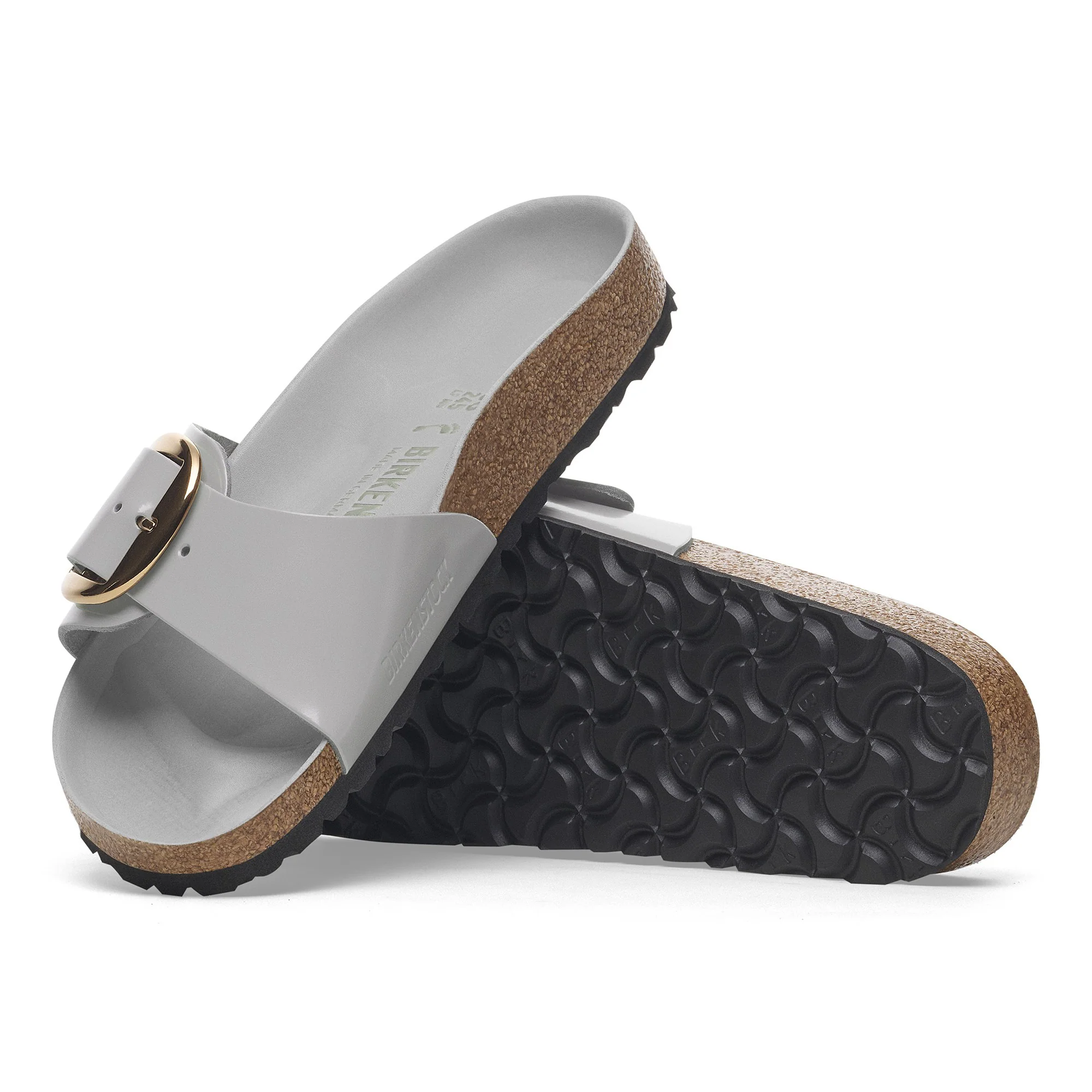 Madrid Big Buckle Natural Leather Patent - Image 4