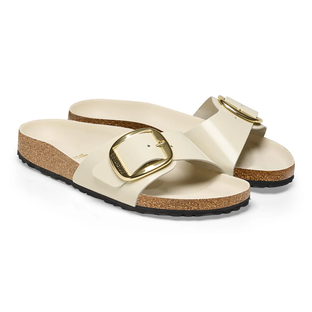 Madrid Big Buckle Natural Leather Patent - Image 3