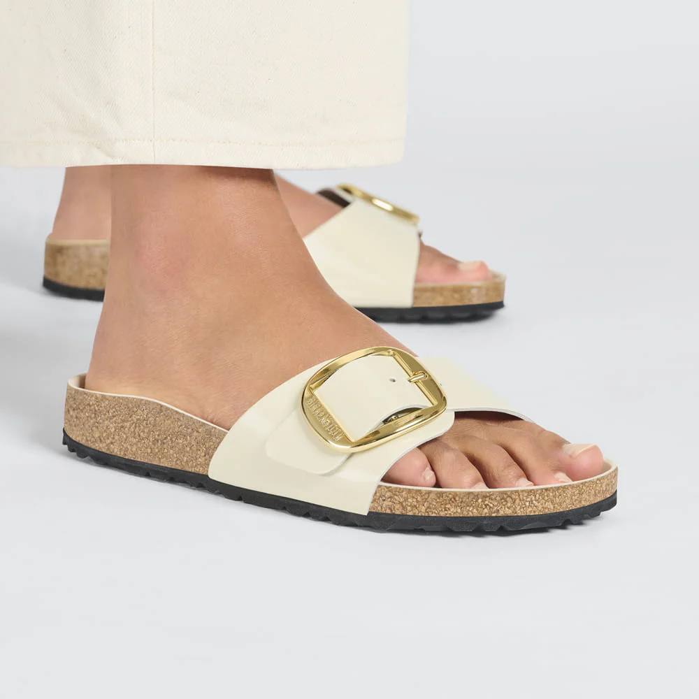 Madrid Big Buckle Natural Leather Patent - Image 7