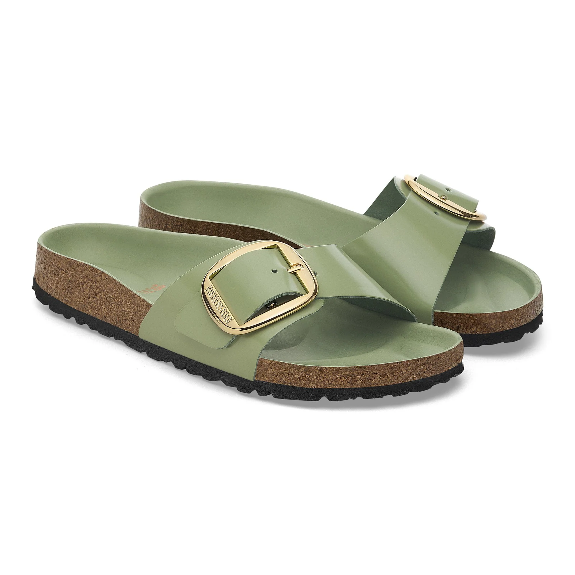 Madrid Big Buckle Natural Leather Patent - Image 4