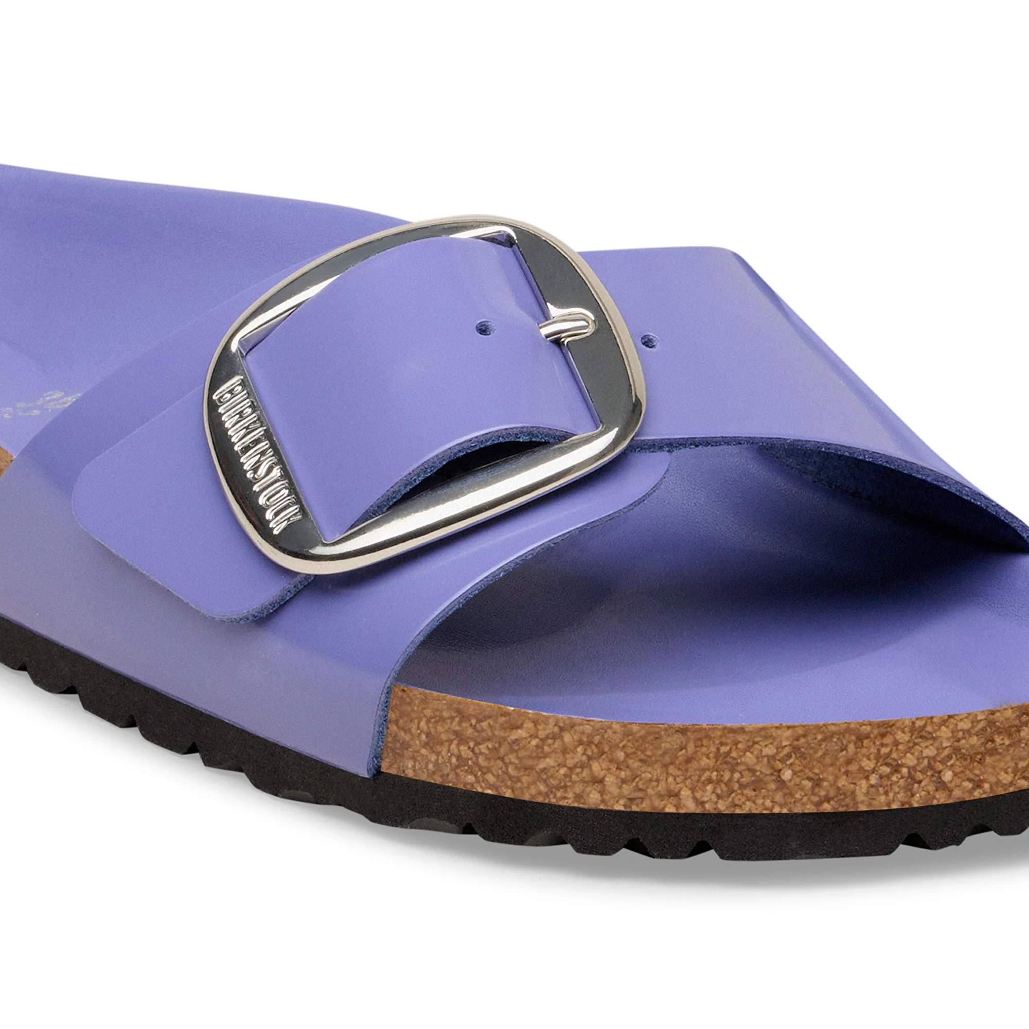 Madrid Big Buckle Natural Leather Patent High-Shine Purple Dusk - Image 7