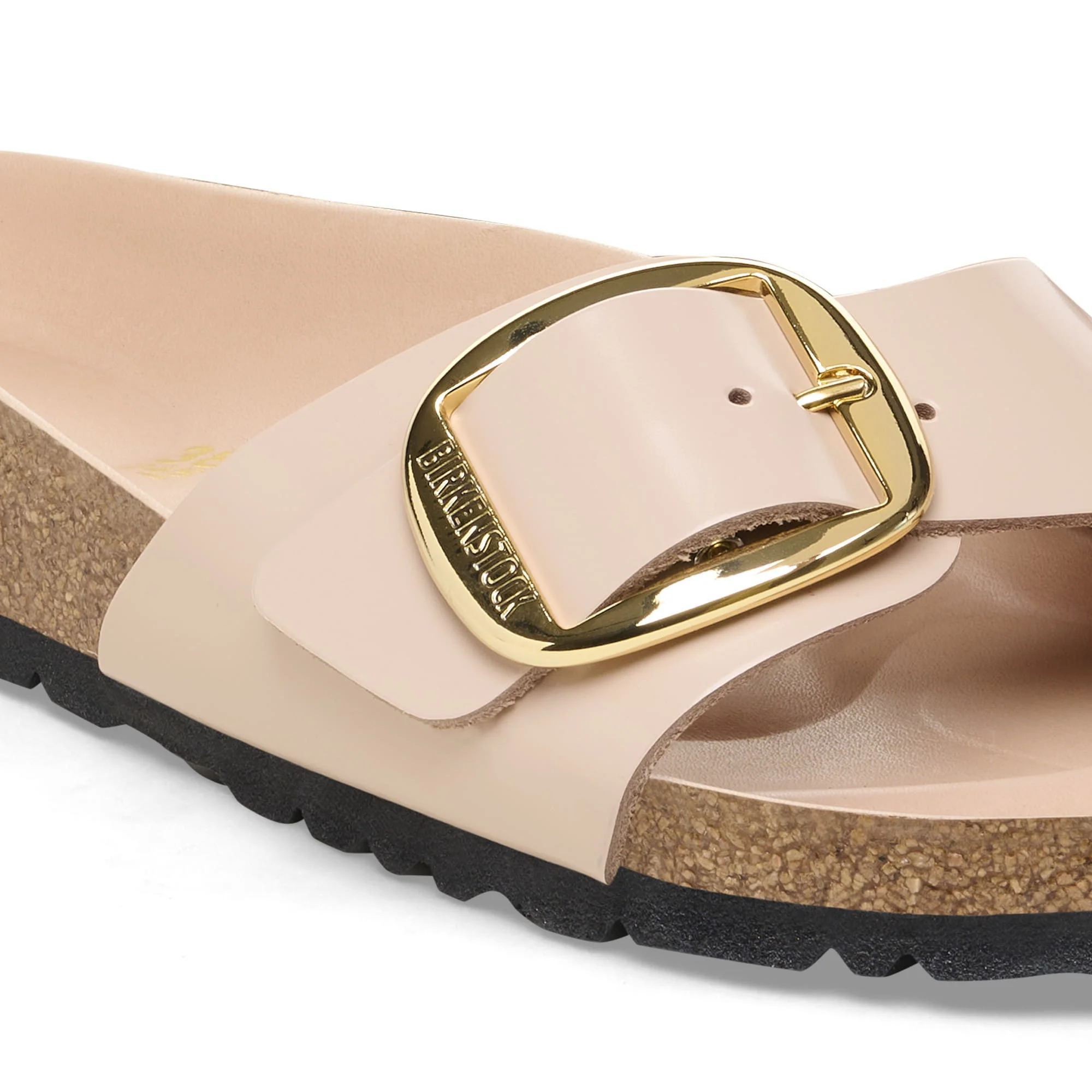 Madrid Big Buckle Natural Leather Patent - Image 6