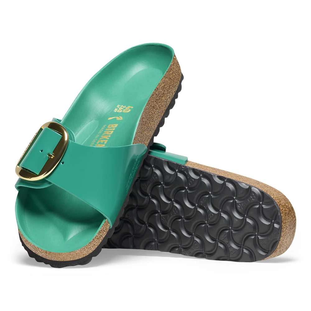 Madrid Big Buckle Natural Leather Patent - Image 2