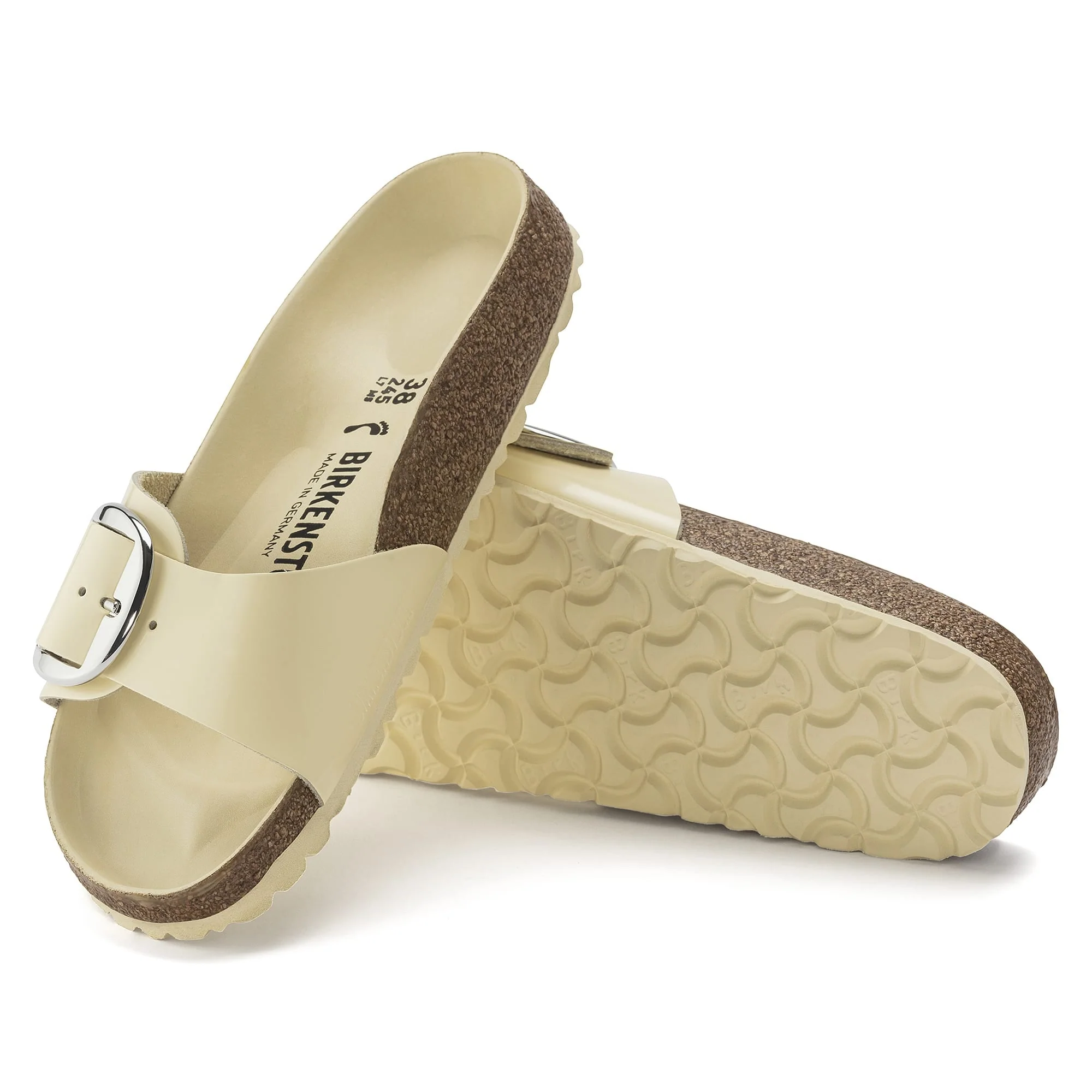 Madrid Big Buckle Natural Leather Patent - Image 2