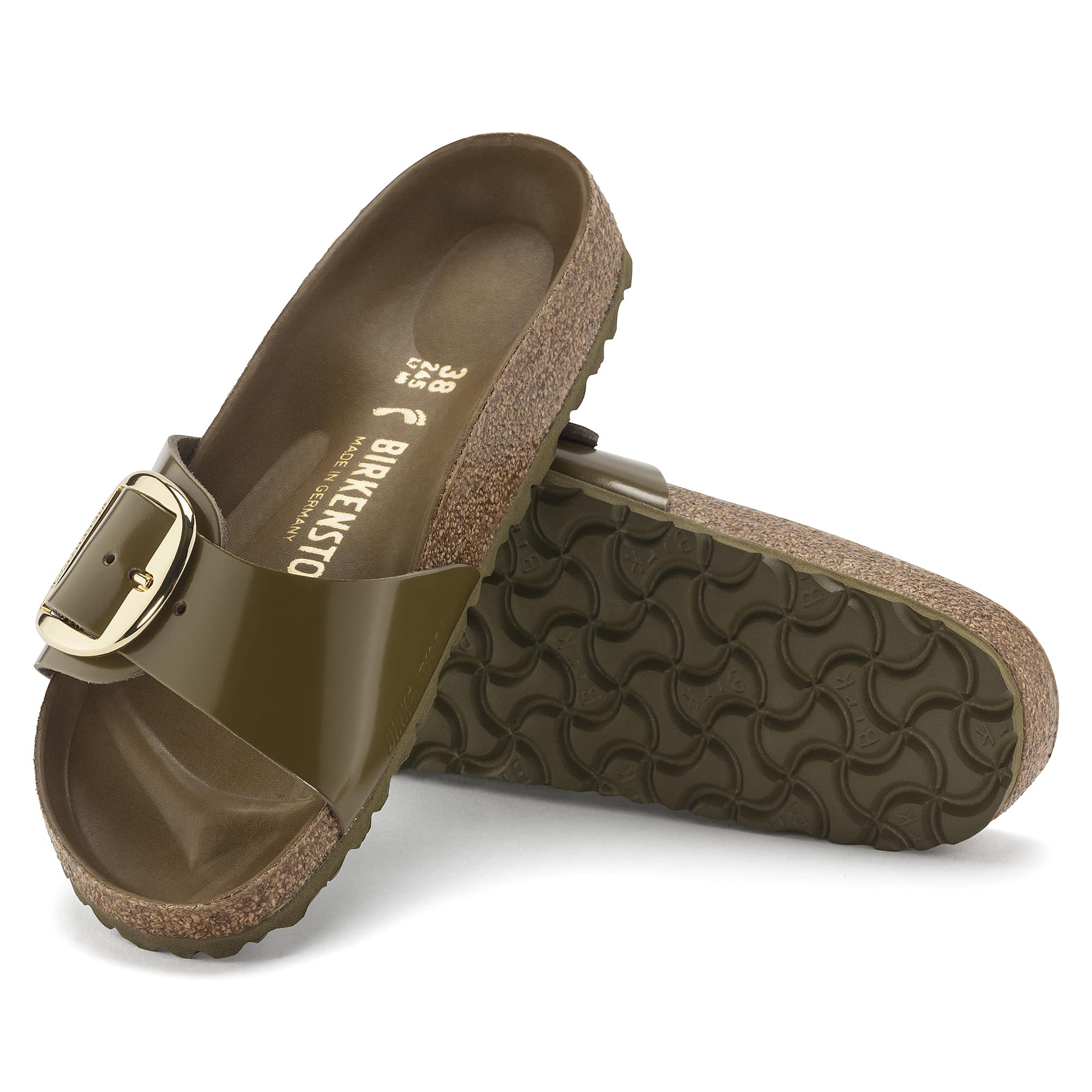 Madrid Big Buckle Natural Leather Patent - Image 2