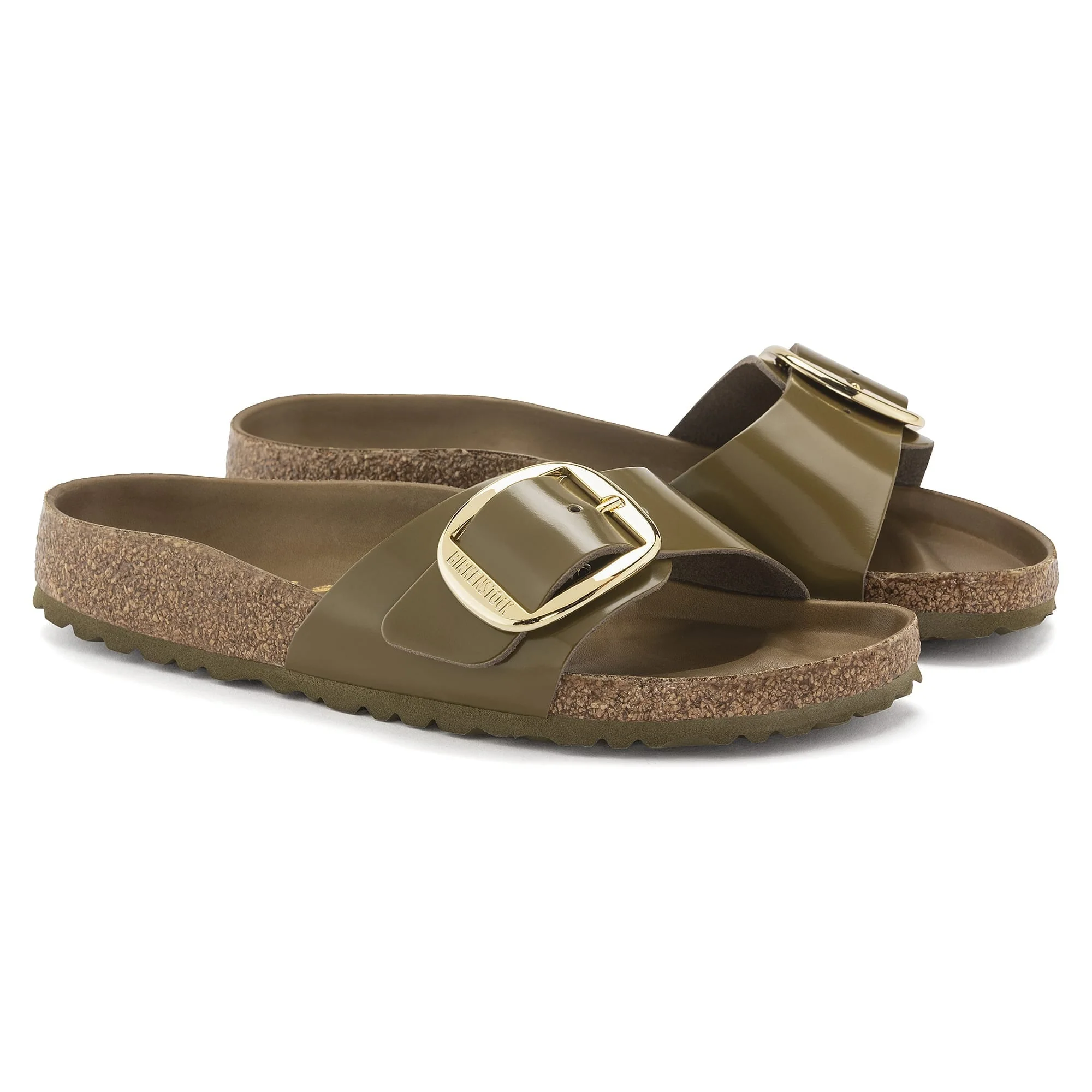 Madrid Big Buckle Natural Leather Patent - Image 4