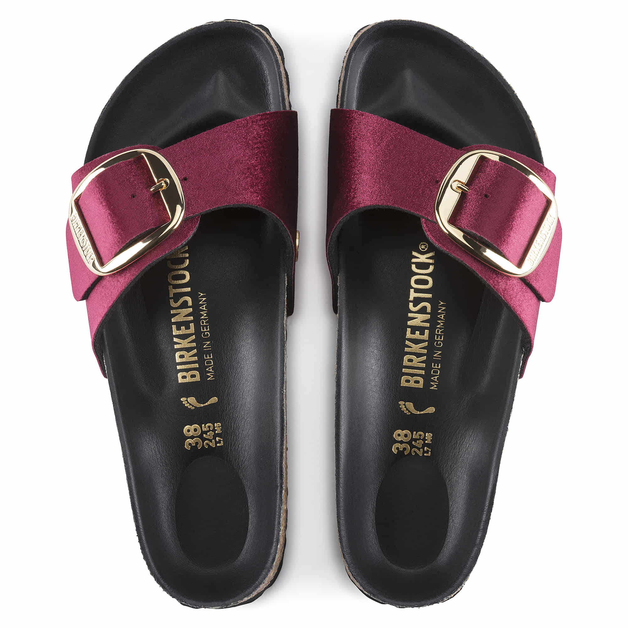 Madrid Big Buckle Rivet Logo Velvet - Image 3