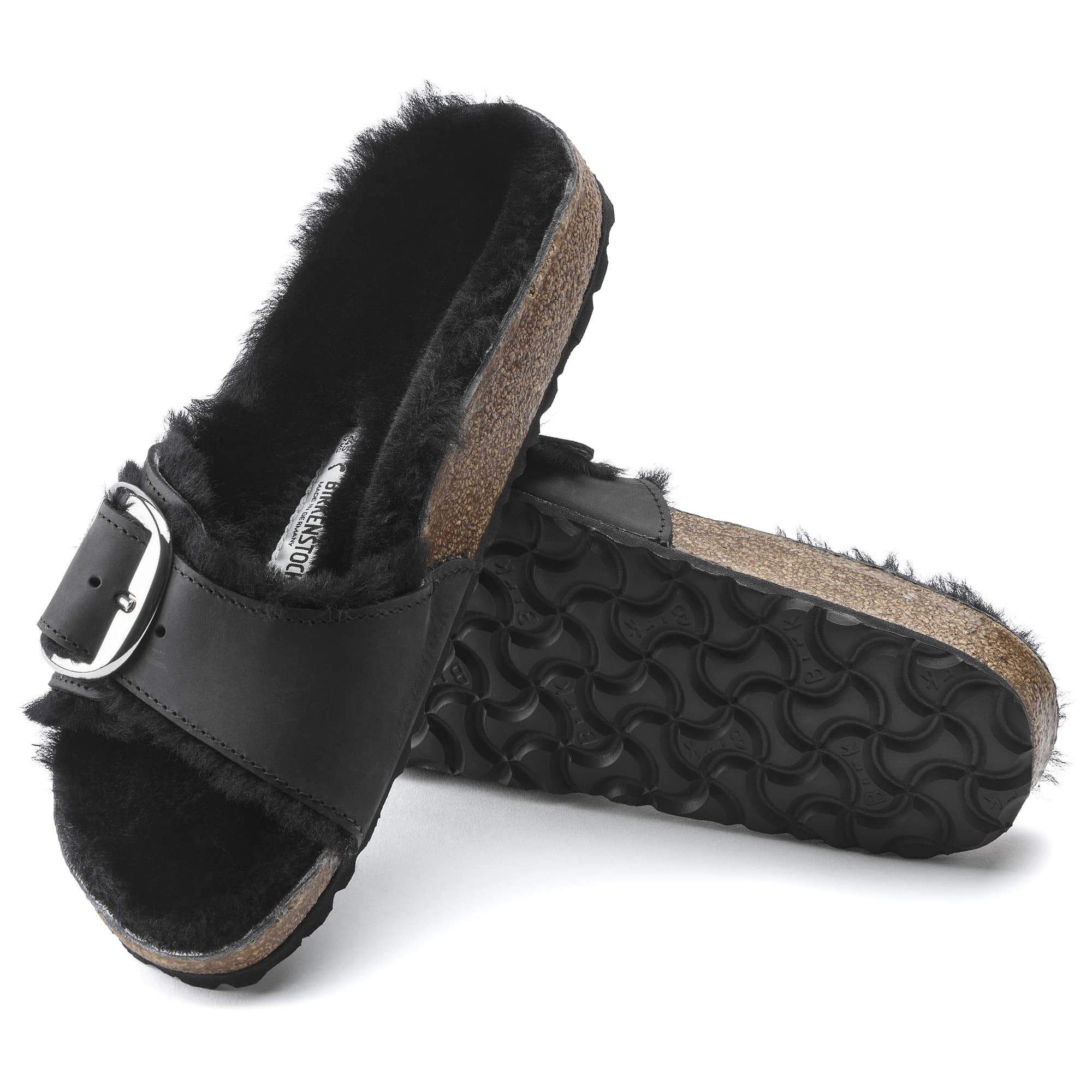 Madrid Big Buckle Shearling Oiled Leather - Image 2