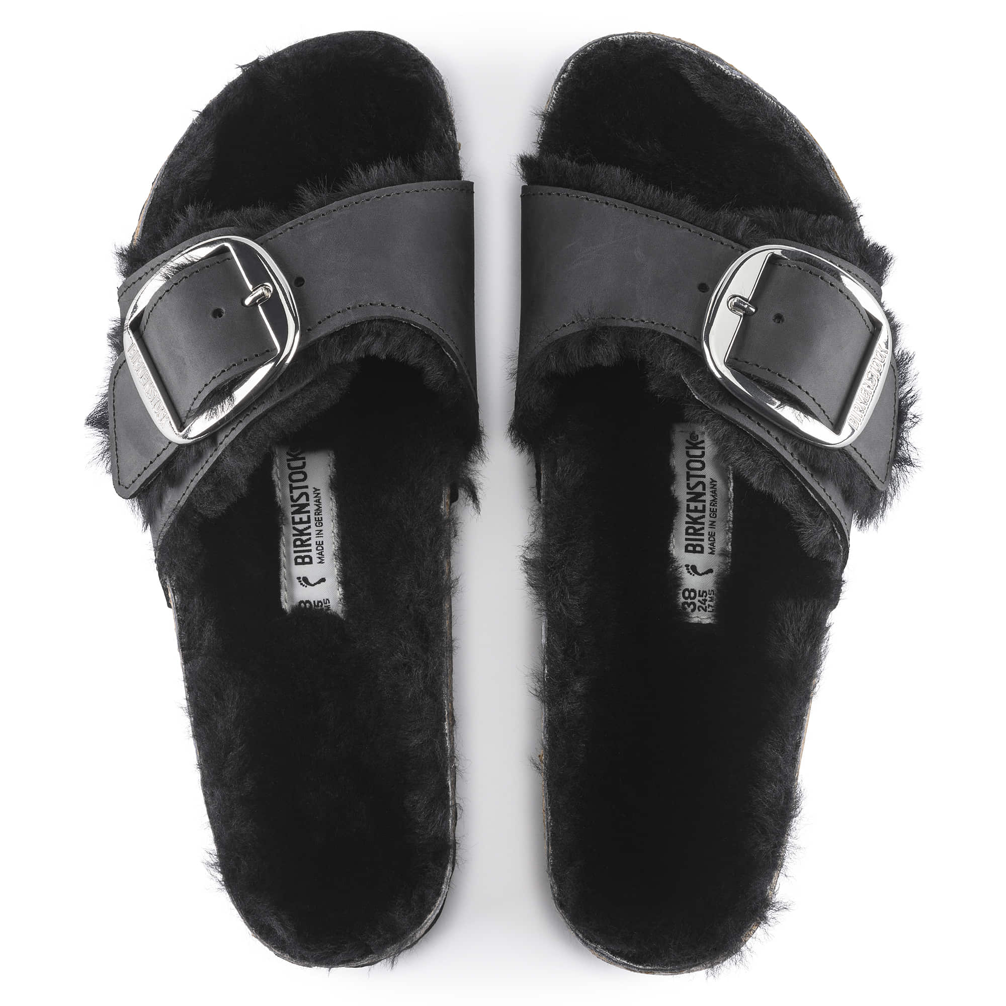 Madrid Big Buckle Shearling Oiled Leather - Image 3