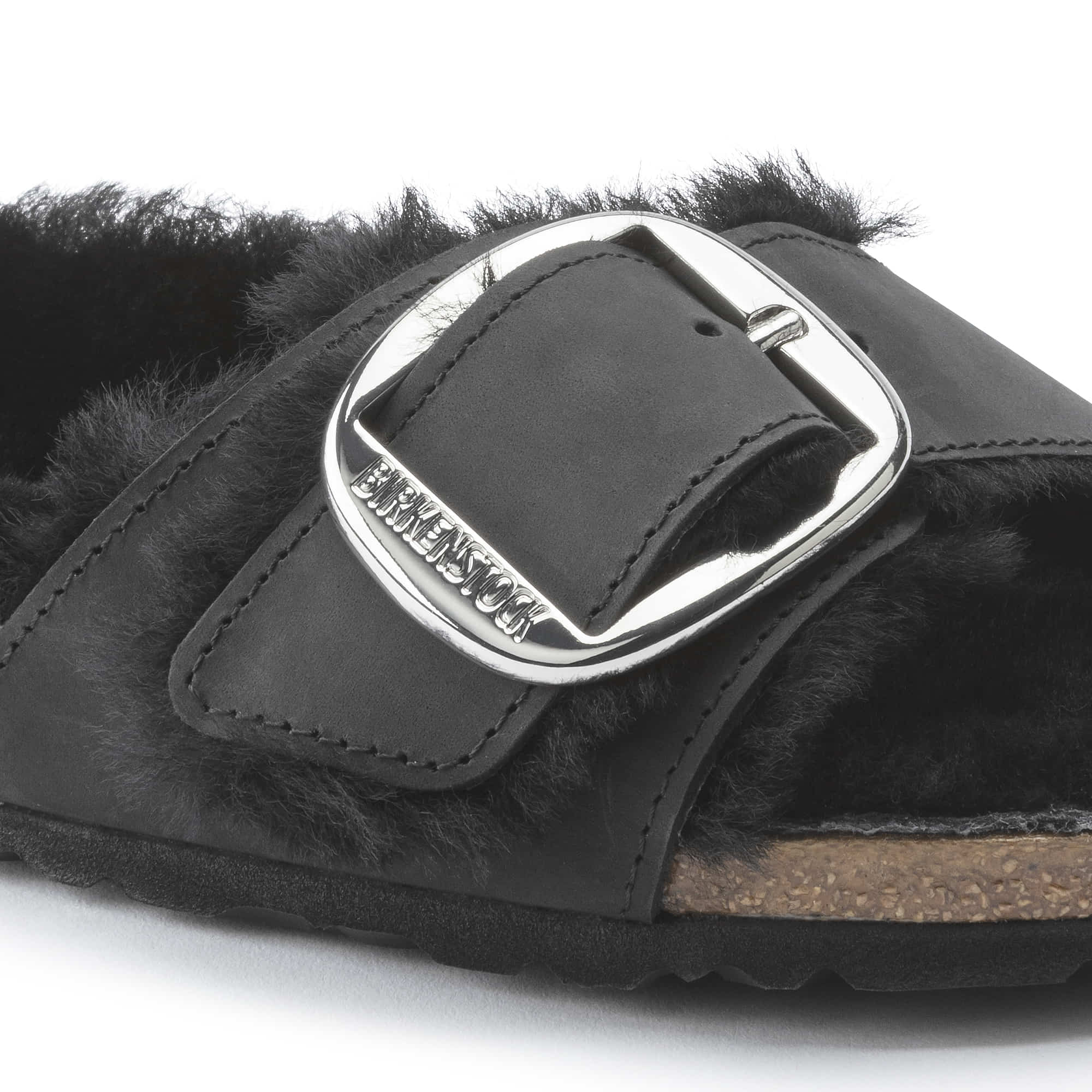Madrid Big Buckle Shearling Oiled Leather - Image 6