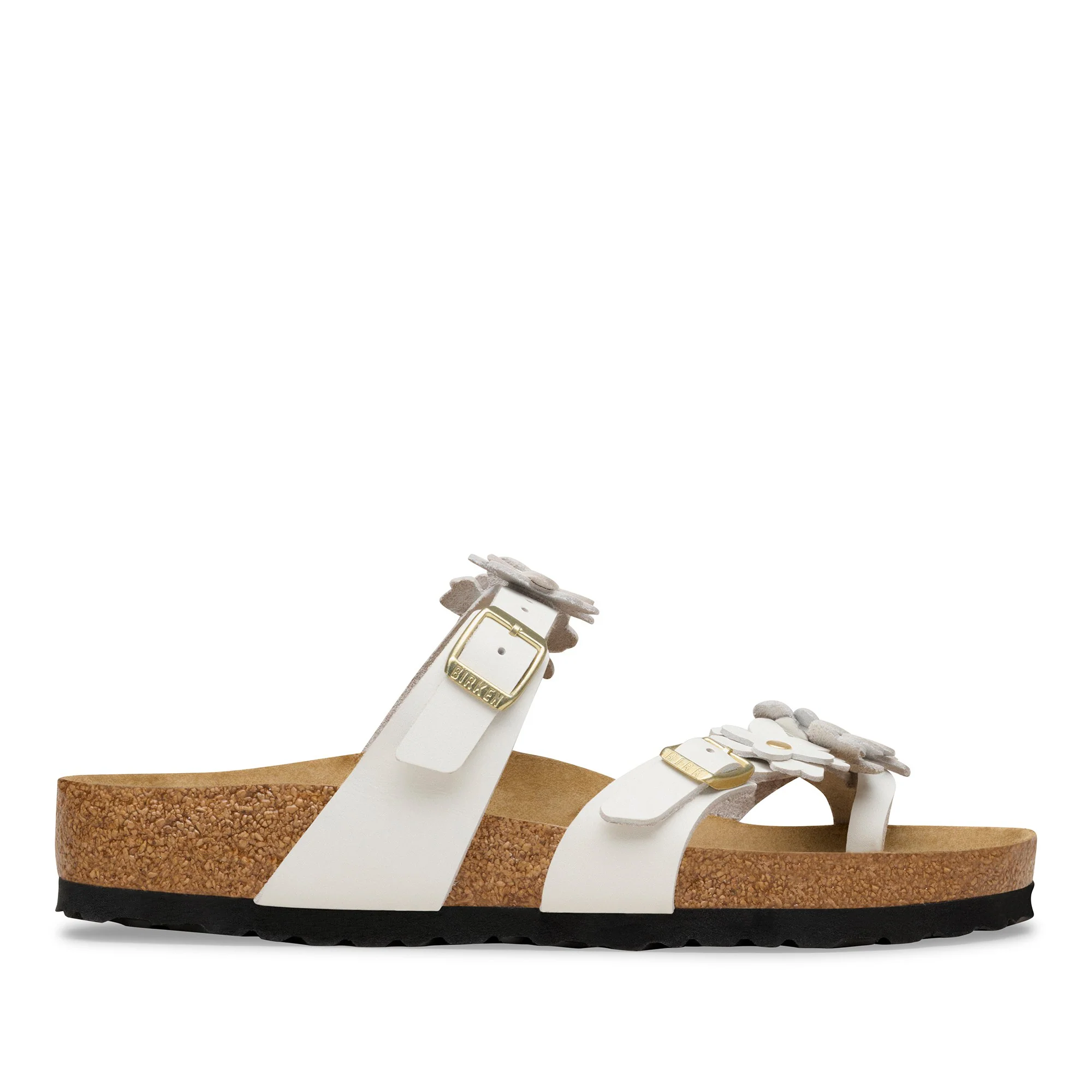 Mayari Flower Embellishment Natural Leather white - Image 3
