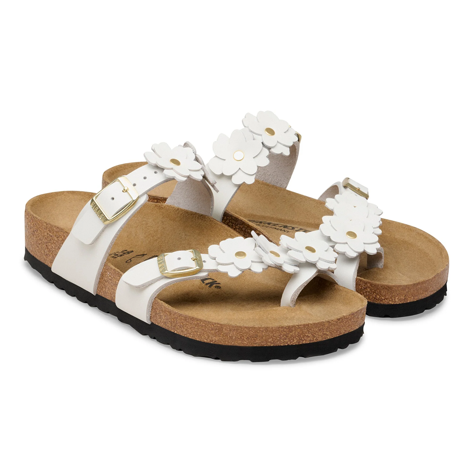 Mayari Flower Embellishment Natural Leather white - Image 7