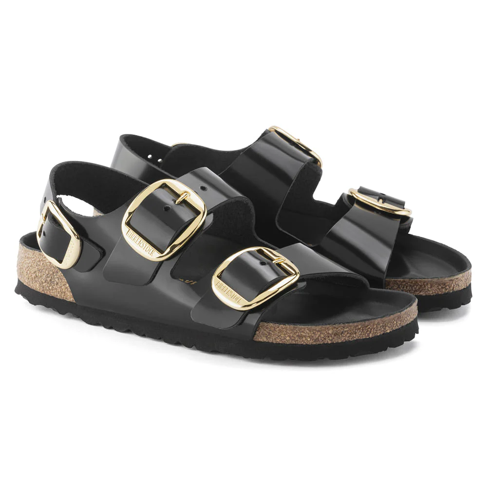 Milano Big Buckle Natural Leather Patent - Image 3