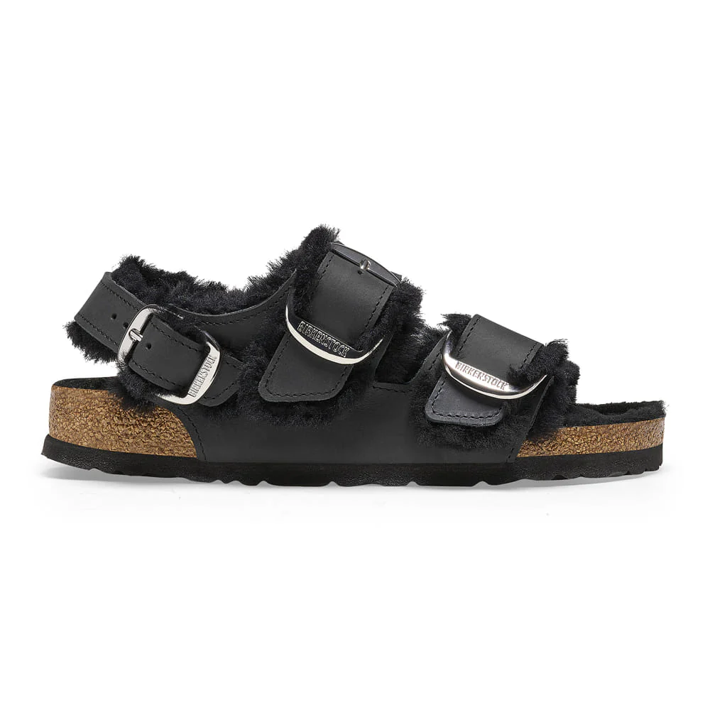 Milano Big Buckle Shearling Oiled Leather - Image 5