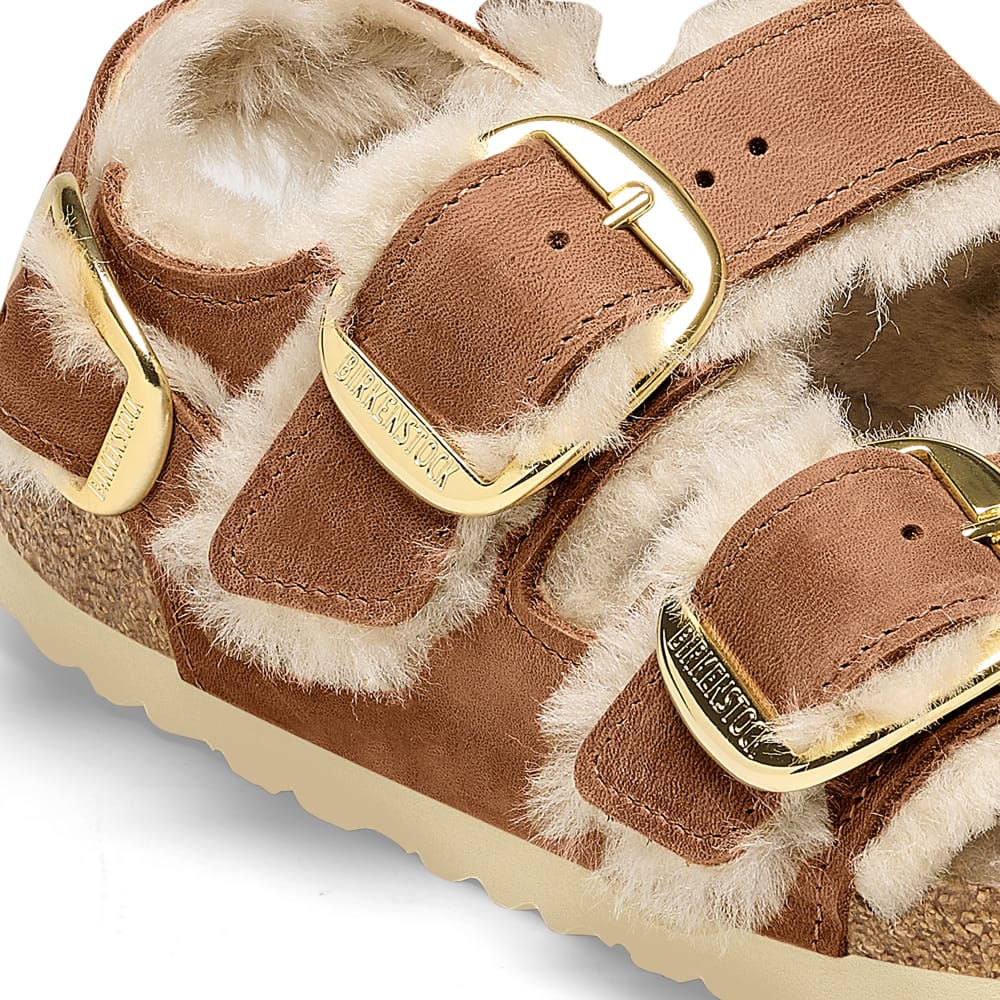 Milano Big Buckle Shearling Oiled Leather - Image 6