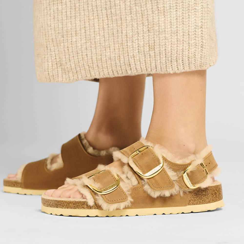 Milano Big Buckle Shearling Oiled Leather - Image 8
