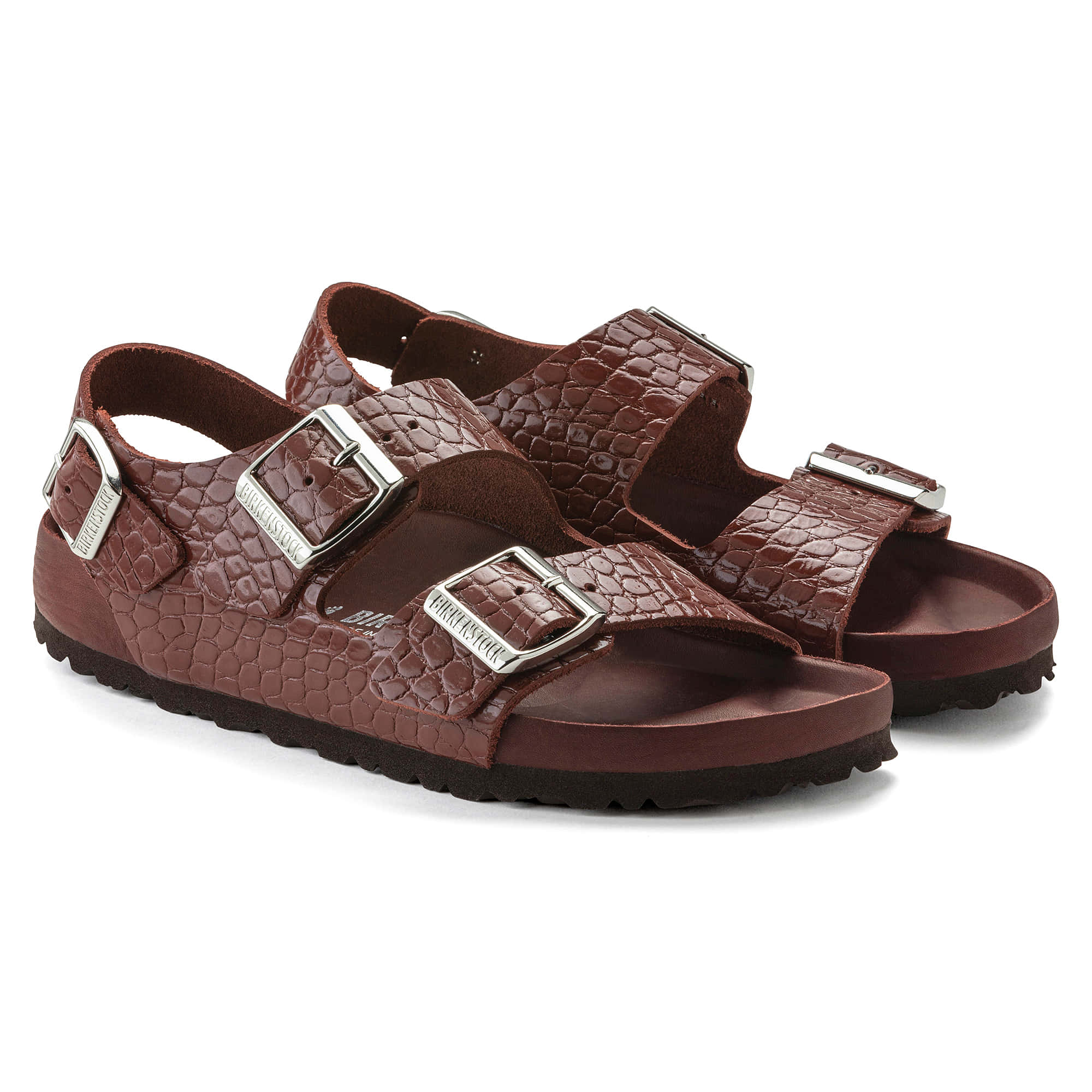 Milano Rivet Logo Embossed Natural Leather - Image 5