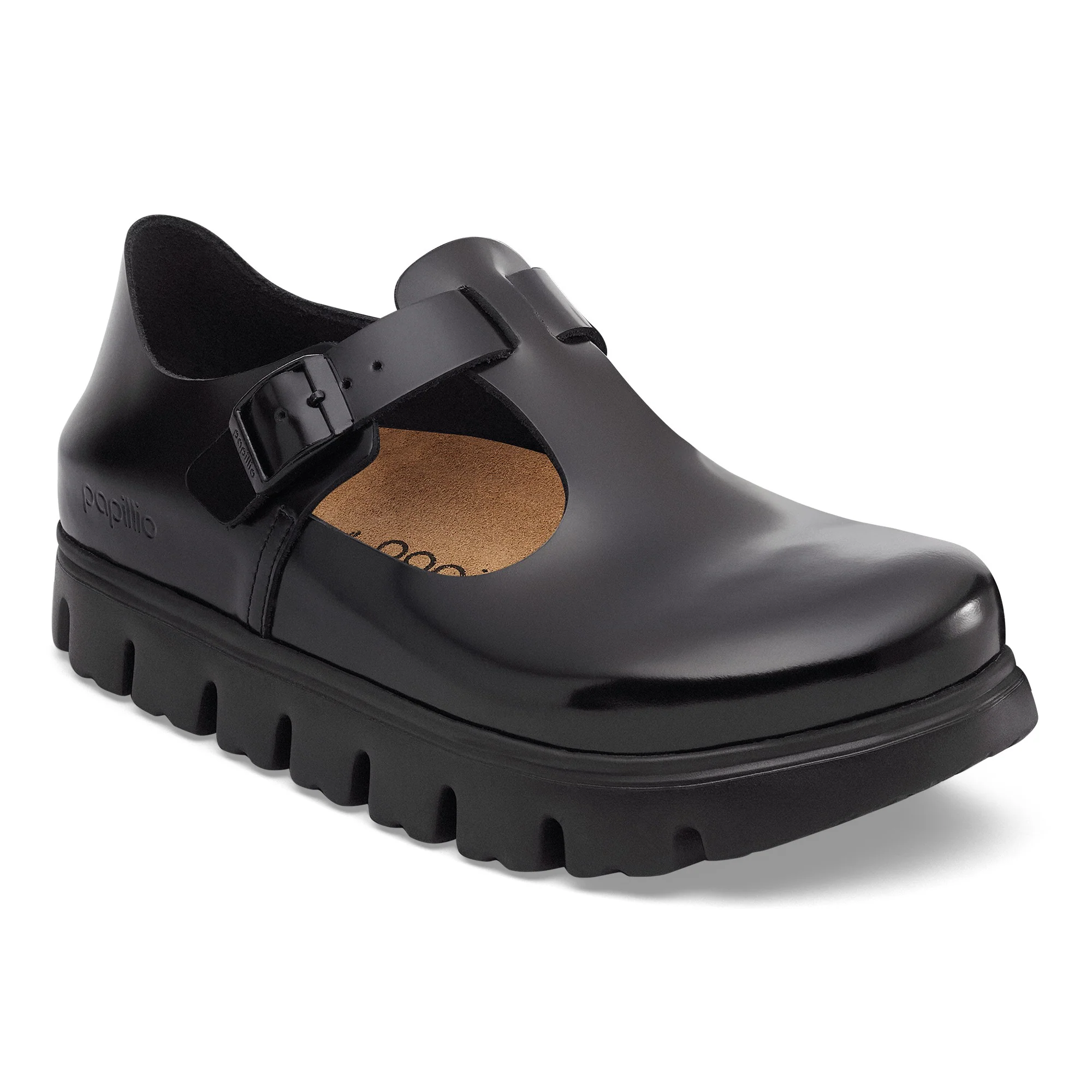 Paris Chunky Natural Leather Black