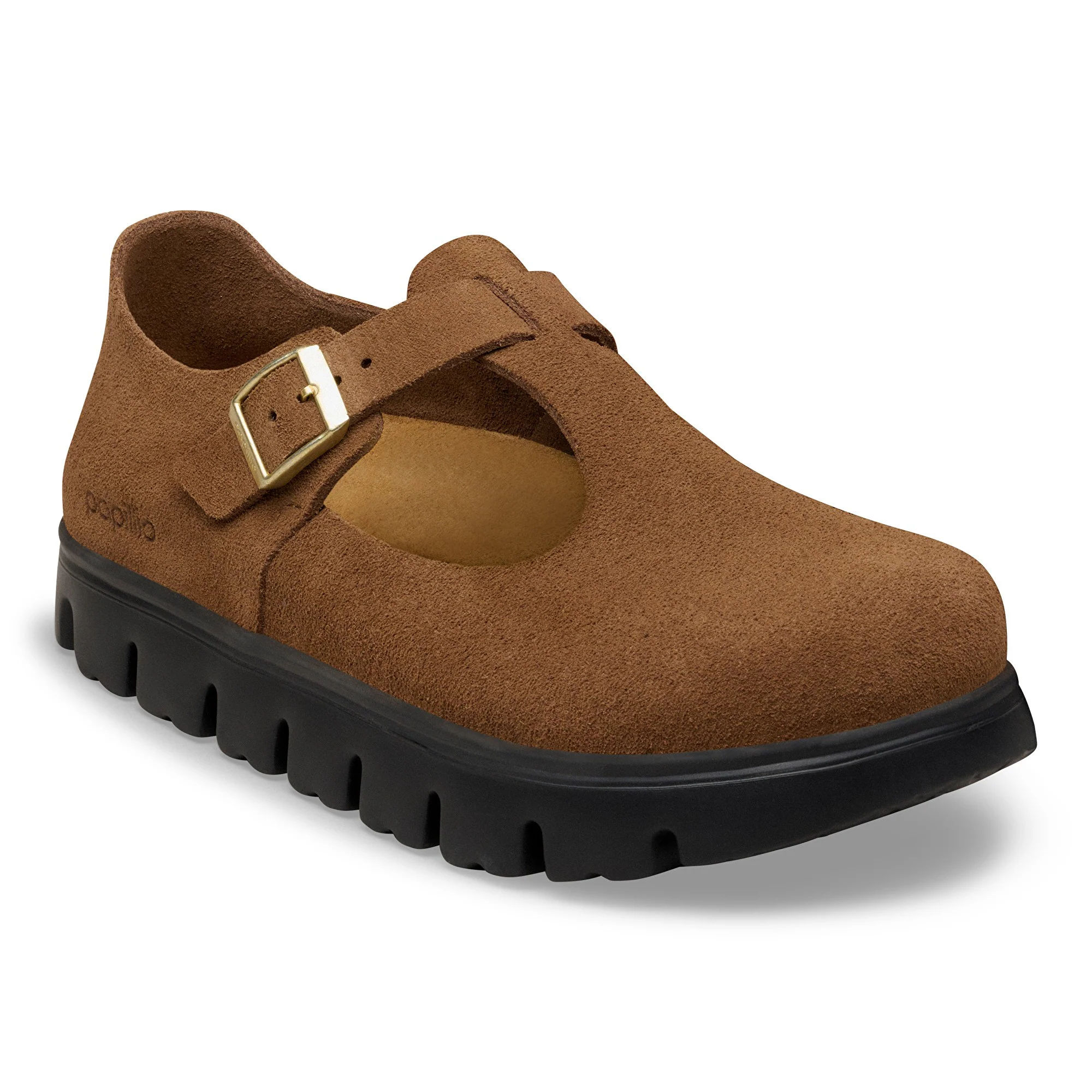 Paris Chunky Suede Leather Dark Tea