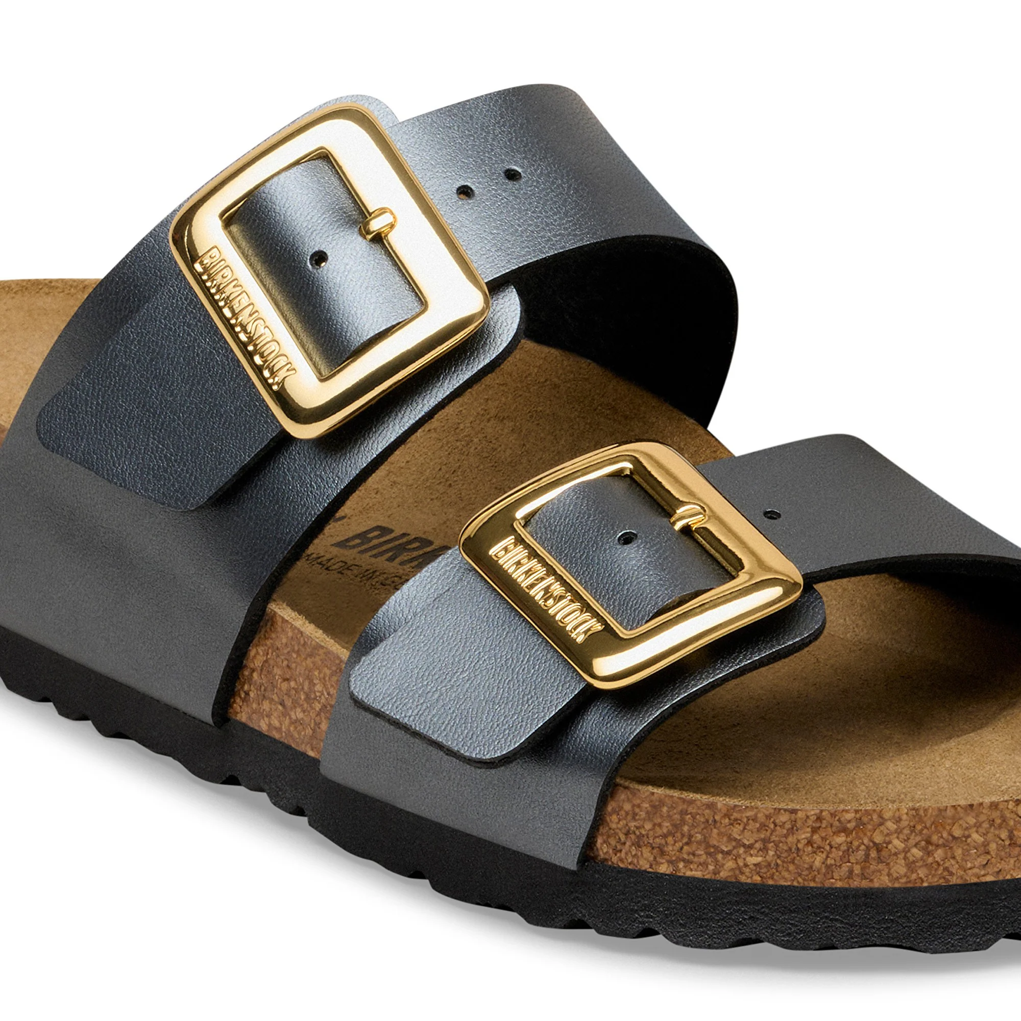 Sydney Cushion Buckle Birko-Flor Metallic Black - Image 6