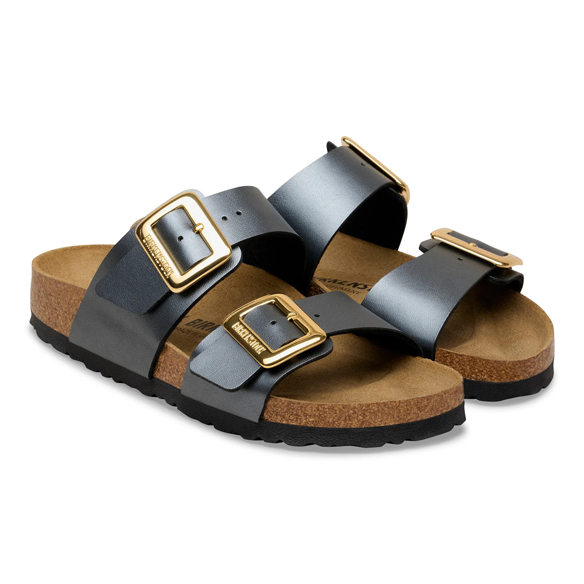 Sydney Cushion Buckle Birko-Flor Metallic Black - Image 7