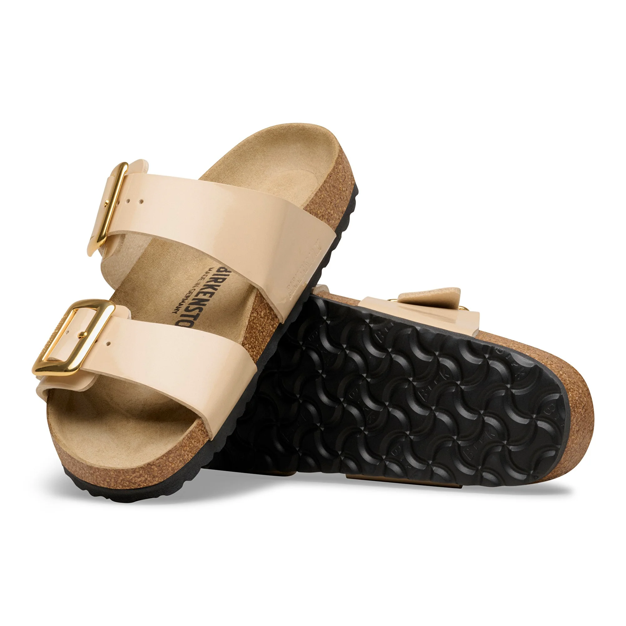 Sydney Cushion Buckle Birko-Flor Patent Patent Sand - Image 2