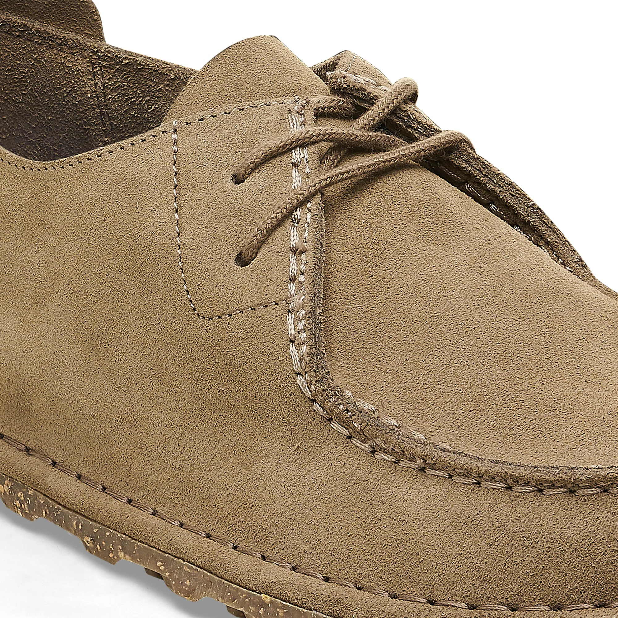 Utti Lace Suede Leather Gray Taupe - Image 8